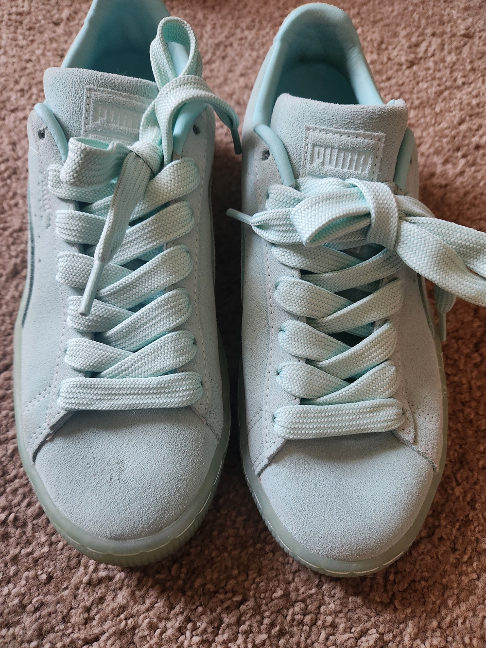 PUMA Suede Sneakers in Mint